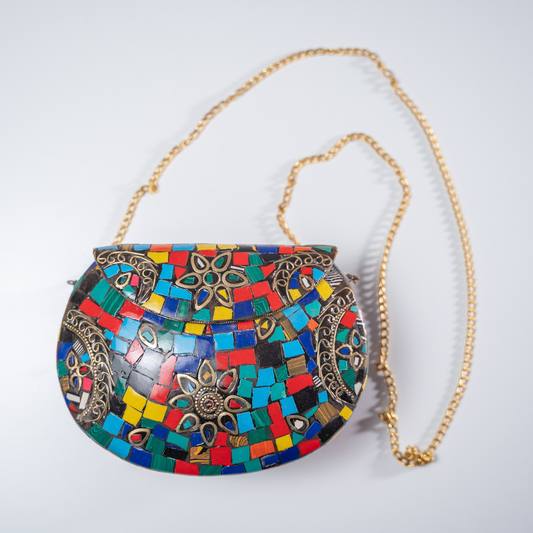 Bolso Mosaico Damasco: Bolso Artesanal Árabe N8