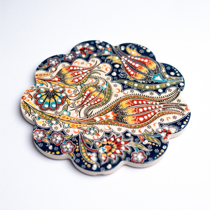 ArtiHeat - Salvamanteles turco de cerámica con diseño artístico y alta resistencia al calor Hecho a Mano.