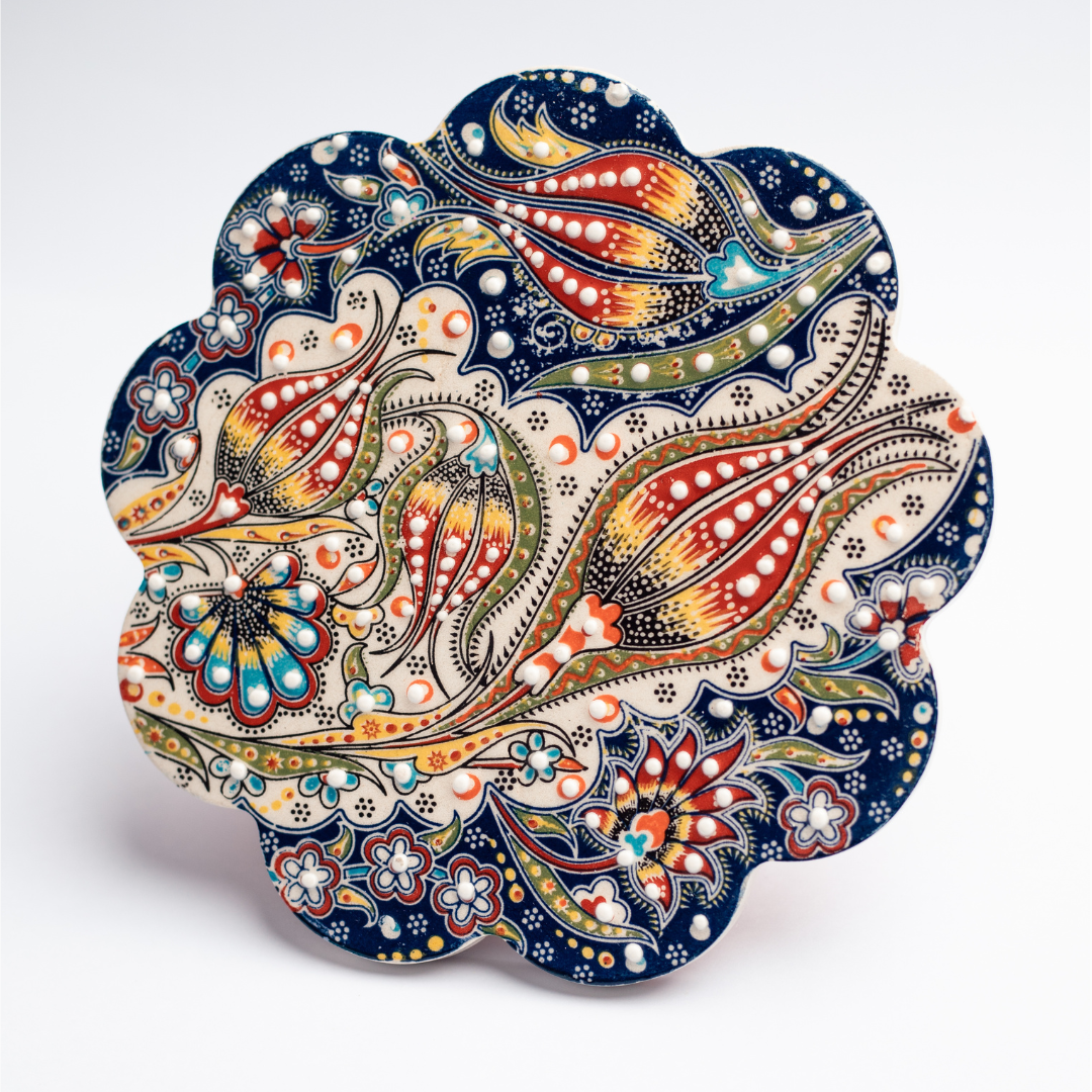 ArtiHeat - Salvamanteles turco de cerámica con diseño artístico y alta resistencia al calor Hecho a Mano.