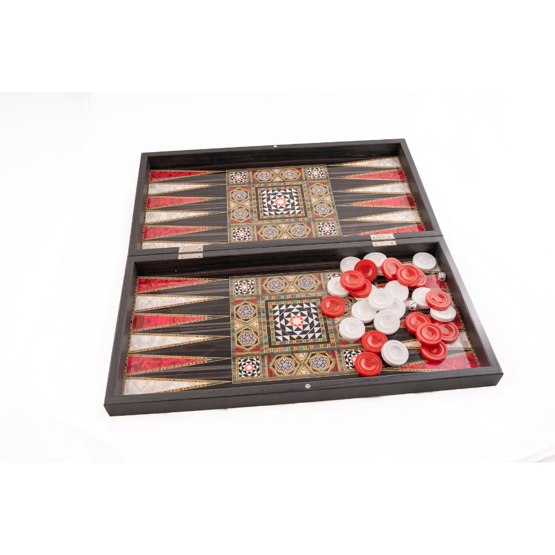 SHESH BESH Backgammon Artesanal-Elegancia y tradición árabe en tu hogar