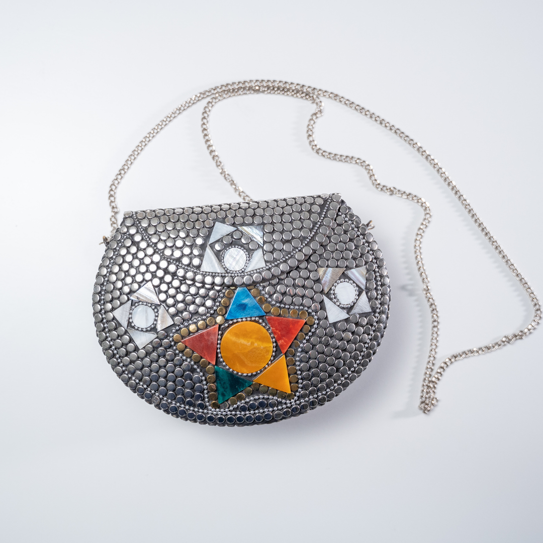 Bolso Mosaico Damasco: Bolso Artesanal Árabe N4