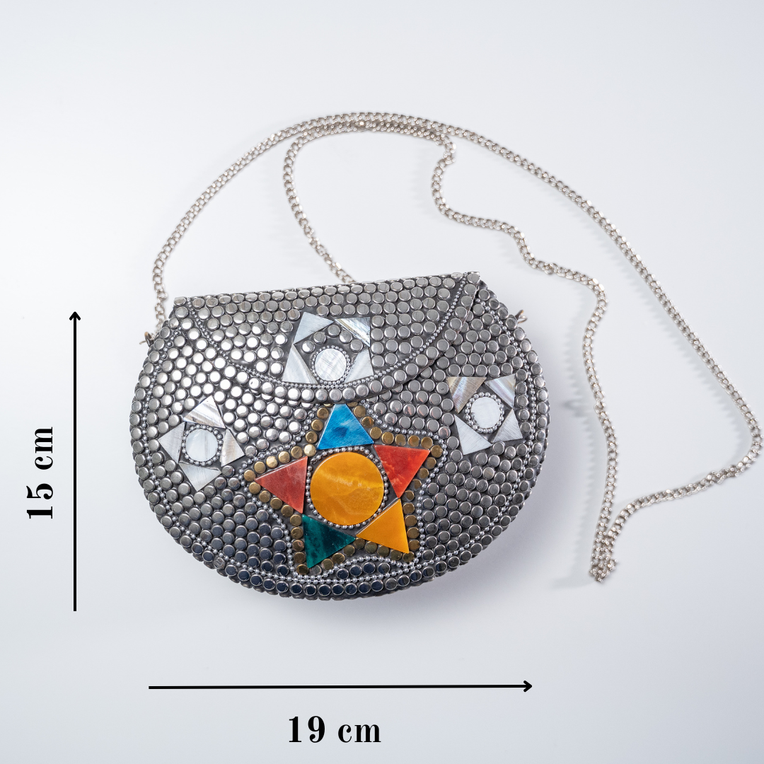 Bolso Mosaico Damasco: Bolso Artesanal Árabe N4